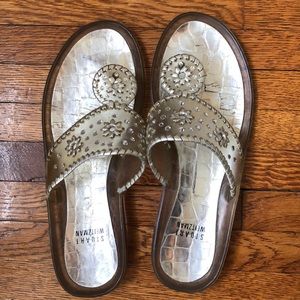 Stuart Weitzman Clear Jeweled Jelly sandals  - 8